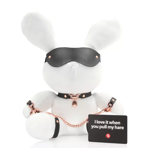 Rabbit Bondage bársonyos fehér nyúl kötöző nagy méret