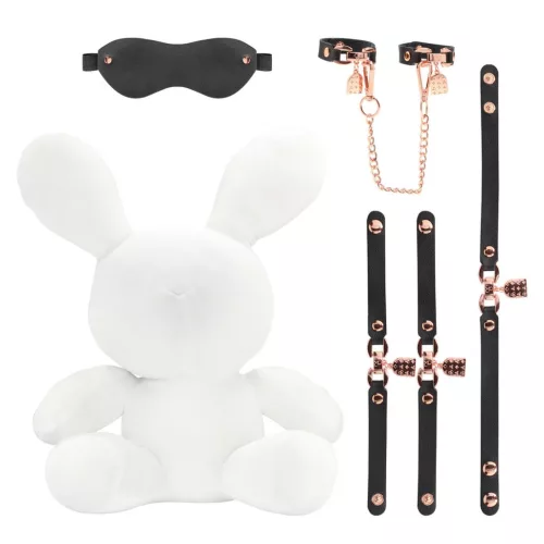 Rabbit Bondage bársonyos fehér nyúl kötöző nagy méret