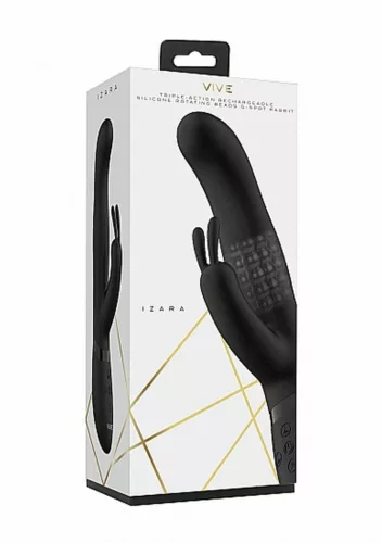 Izara Vibrátor G-pont stimuláló, forgó golyós, 11 cm fekete