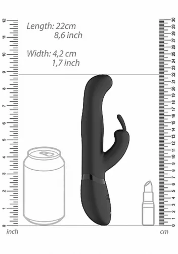 Izara Vibrátor G-pont stimuláló, forgó golyós, 11 cm fekete