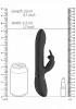 Amoris Vibrátor Rezgő, mozgató golyókkal, 13,5 cm fekete