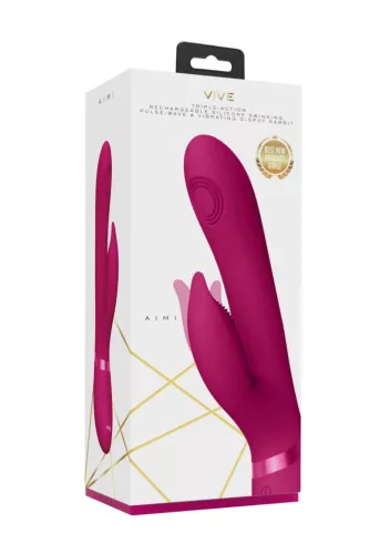 Aimi Vibrátor Rezgő, G-pont stimuláló, 10 mód USB-töltés, Vízálló Rózsaszín