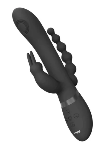 Vive Vibrátor 3 motoros, 10 módos, vízálló, csendes 22 cm fekete