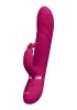 Vive Vibrátor Rezgő és forgó korongok G-pont stimuláló USB-töltés vízálló 15,4 cm fekete