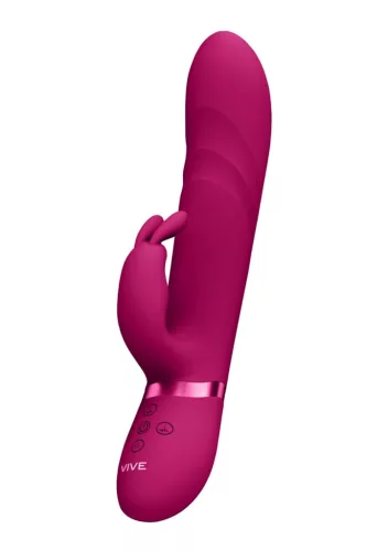 Vive Vibrátor Rezgő és forgó korongok G-pont stimuláló USB-töltés vízálló 15,4 cm fekete