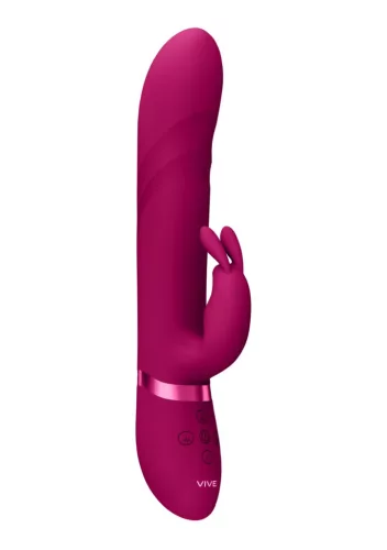 Vive Vibrátor Rezgő és forgó korongok G-pont stimuláló USB-töltés vízálló 15,4 cm fekete