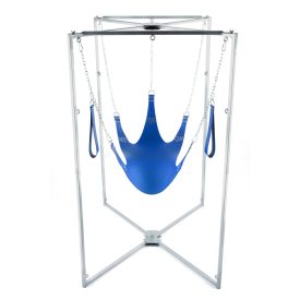   Kit Sling Cuir 5 – prémium bőr szexi hám kék kiegészítőkkel