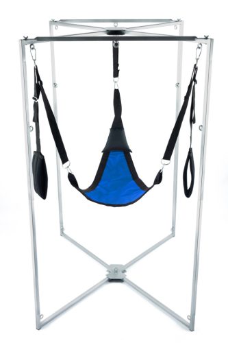 Kit Sling – kék-fekete háromszög szövet vibrátor tartóval