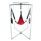 Kit Sling – piros-fekete háromszögű hám szürke kerettel