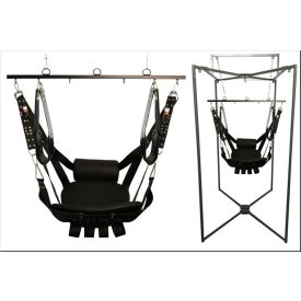   Kit Sling Cuir Deluxe – prémium bőr szexi hinta fekete színben