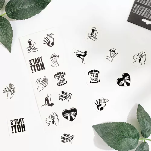 Chic Tattoo ideiglenes tetoválás szett perverz mintákkal 10 darabos