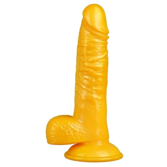 Realistic Dildo BILLY – élethű vibráló dildó narancssárga
