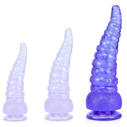 Winkle L – prémium lila dildó, 20 x 7 cm