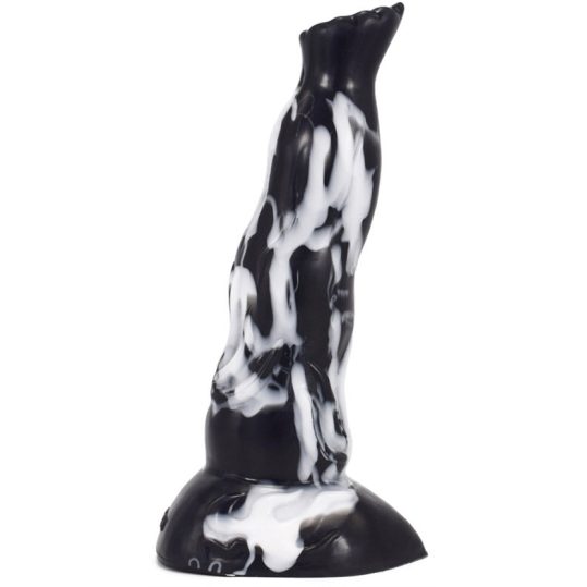 Lupkal – prémium fekete-fehér dildo 19 x 5,5 cm