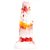 Pythor – prémium fehér-narancs dildó 17x6 cm