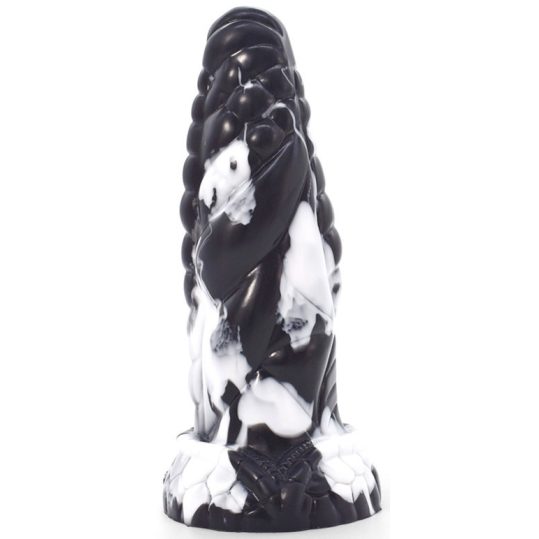 Pythor – elegáns fekete-fehér dildó 17 cm hosszú