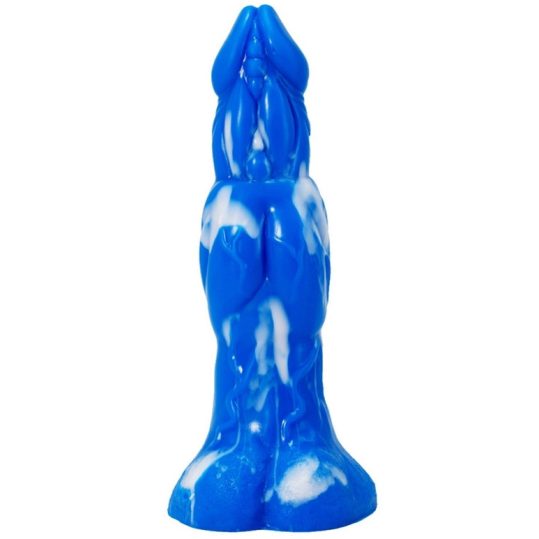 Wolorz – prémium kék-fehér 20 cm-es dildó