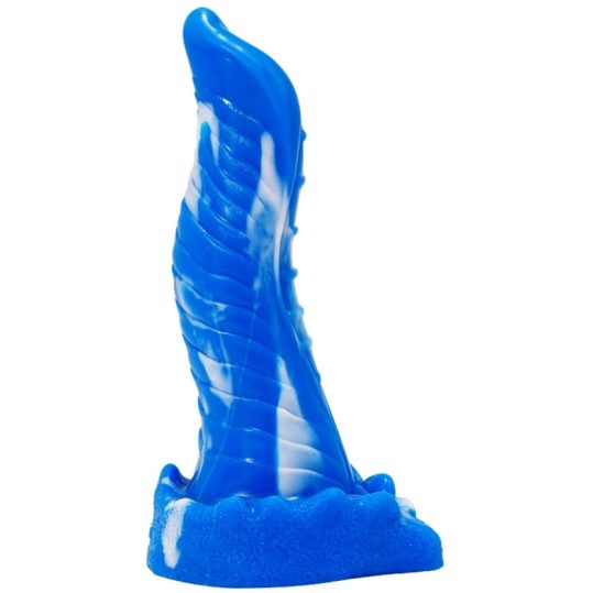 Lizard – prémium dildó kék-fehér színben 20 x 5 cm