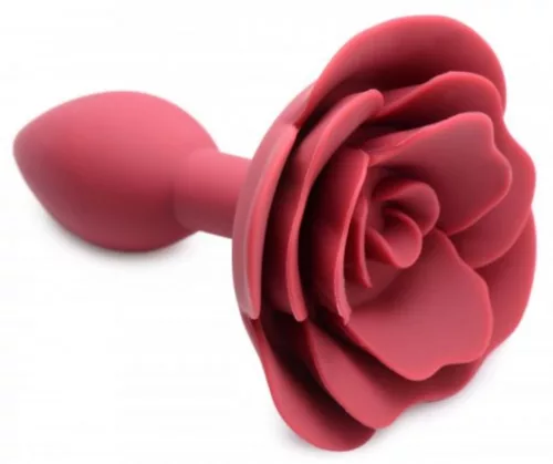 Prémium szilikon anál plug, rózsa formájú – 7,5 x 3 cm
