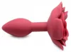 Prémium szilikon anál plug, rózsa formájú – 7,5 x 3 cm