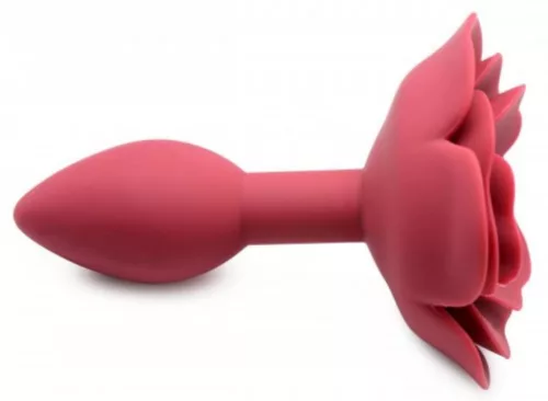 Prémium szilikon anál plug, rózsa formájú – 7,5 x 3 cm