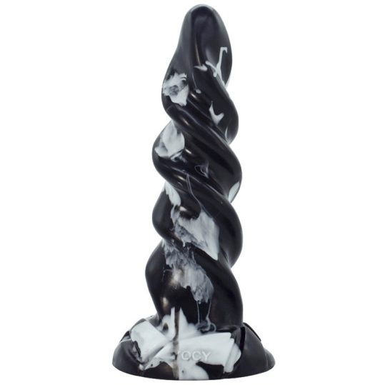 Gimli - prémium fekete-fehér anális dugó 19 x 5,5 cm