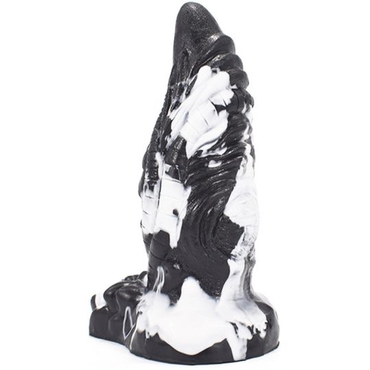 Rhegax – prémium fekete-fehér dildó 16 cm