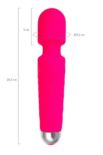 Flovetta Vibrátor Rezgő, Állítható nyomás, USB-töltés 20.5 cm rózsaszín szilikon