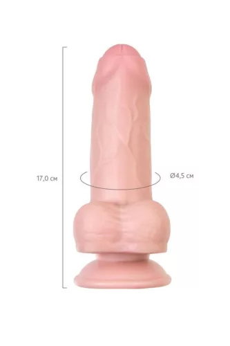RealStick Dildó Reális kialakítás, Hipoallergén 17 cm hús színű