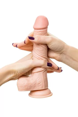 RealStick Dildó Realisztikus, puha anyag 22 cm bőrszínű