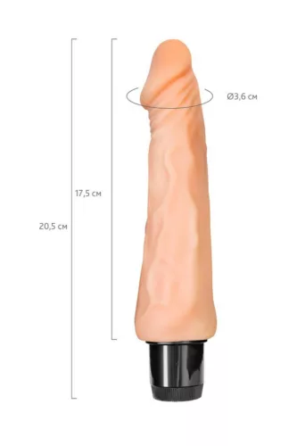 A-Toys Vibrátor Realisztikus dizájn, állítható rezgés 17,5 cm