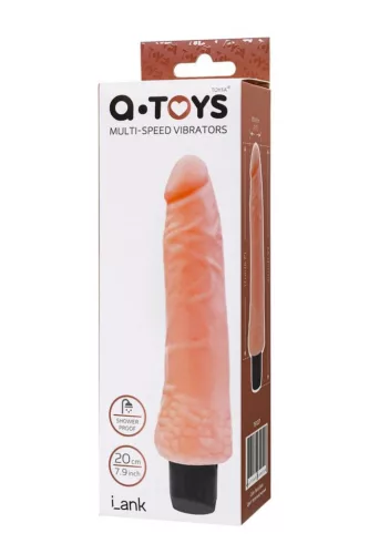 A-Toys vibrátor többsebességes, ultra-realisztikus 17 cm vízálló fekete