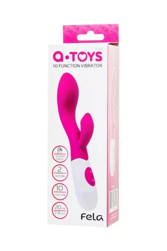 A-Toys Vibrátor Kettős stimuláció 20,5 cm rózsaszín