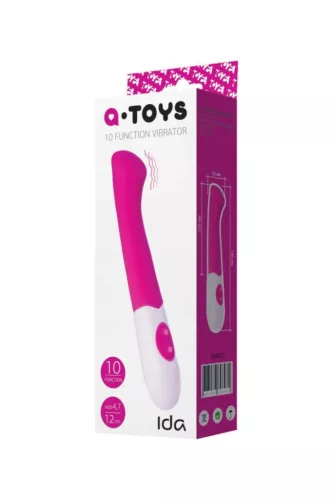 A-Toys Vibrátor 10 módos, szilikon 19 cm rózsaszín