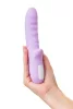 Jos Vibrátor 360 fokos rotáció, vibráló, USB-töltés 20,7 cm lila szilikon