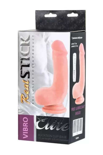 RealStick Elite Vibrátor Rezgő, Távirányítós, 15 cm Bőrszínű