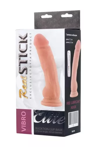 RealStick Vibrátor Rezgő, 7 mód, tapadókorongos 17 cm testszínű