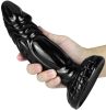 Fishy Dildo – fekete prémium vibrátor 18 x 5,5 cm