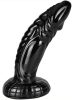 Fishy Dildo – fekete prémium vibrátor 18 x 5,5 cm