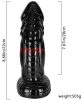 Fishy Dildo – fekete prémium vibrátor 18 x 5,5 cm