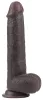 Sliding Skin – érzéki dildó barna színben 17 cm x 4,2 cm