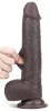 Sliding Skin – érzéki dildó barna színben 17 cm x 4,2 cm
