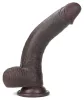 Sliding Skin – érzéki dildó barna színben 17 cm x 4,2 cm