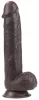 Prémium csúszó bőr dildó – 18 x 4.5 cm barna