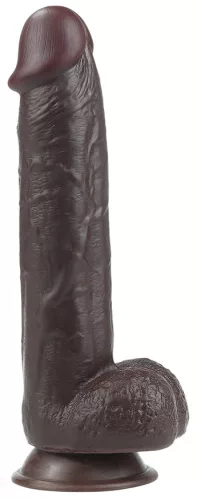 Prémium csúszó bőr dildó – 18 x 4.5 cm barna