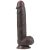 Prémium csúszó bőr dildó – 18 x 4.5 cm barna