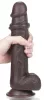 Prémium csúszó bőr dildó – 18 x 4.5 cm barna