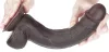 Prémium csúszó bőr dildó – 18 x 4.5 cm barna