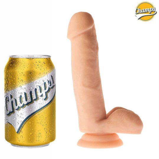 Realistic Smoothy Champs – élethű vibráló dildó 14 cm