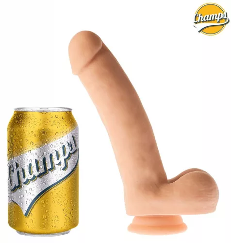 Realistic Dildo Curly Champs – élethű, hajlított dildó 16 cm